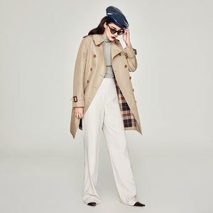 2019 Women's Waterproof Cotton Long Classic Double-breasted The Kensington Heritage Trench Coat