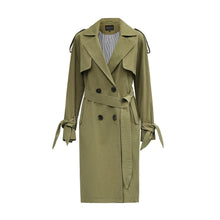 Load image into Gallery viewer, 2019 Autumn New Casual Women&#39;s Cotton Washed Long Double-breasted Trench Coat Loose Clothing