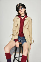 Load image into Gallery viewer, 2019 Autumn New Casual Women&#39;s Cotton Washed Long Double-breasted Trench Coat Loose Clothing