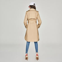Load image into Gallery viewer, 2019 Autumn Fashion Casual Women&#39;s Khaki Trench Coat Double Breasted Long Outerwear