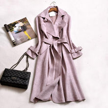 Load image into Gallery viewer, 2019 Trench Coat Female Elegant Solid Long Cardigan Slim Windbreaker Trincheira Casaco Feminino