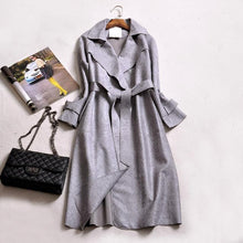 Load image into Gallery viewer, 2019 Trench Coat Female Elegant Solid Long Cardigan Slim Windbreaker Trincheira Casaco Feminino