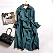Load image into Gallery viewer, 2019 Trench Coat Female Elegant Solid Long Cardigan Slim Windbreaker Trincheira Casaco Feminino