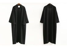 Load image into Gallery viewer, 2019 Summer Loose Women Coats Three Quarter Sleeve Black Sunscreen Trench Coat Clothes Korean