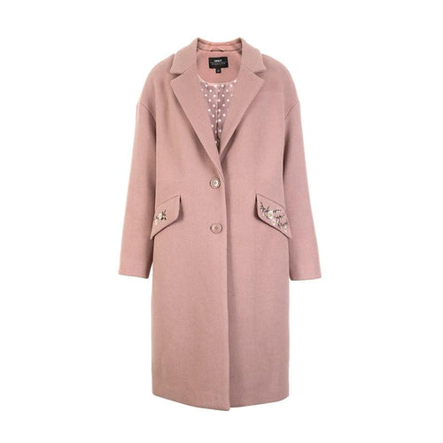 2019 Autumn Winter Women Wool Coat New Women's Embroidered Woolen Coat