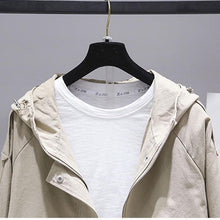 Load image into Gallery viewer, 2019 Spring Autumn Trench Coat Women Casual Adjustable Waist Outwear Female Korean Fashion Hooded Windbreaker