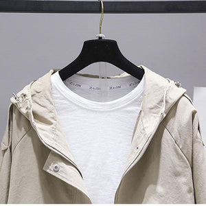 2019 Spring Autumn Trench Coat Women Casual Adjustable Waist Outwear Female Korean Fashion Hooded Windbreaker