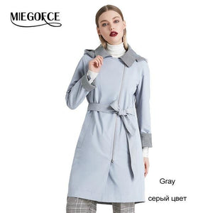 2019 Trench Spring Autumn Female Windproof Warm Female Coat European American Model Windbreaker