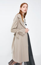 Load image into Gallery viewer, OL Style Concealed Buttons Lace-up Lapel Minimalist Trench Coat
