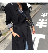 Load image into Gallery viewer, Spring Autumn Maxi Long Women&#39;s Loose Trench Coat With Belt Khaki Korean Style Windbreaker Outwear