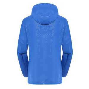 Men's Women Casual Jackets Candy Color Windproof Ultra-Light Rainproof Windbreaker Hooded Coat