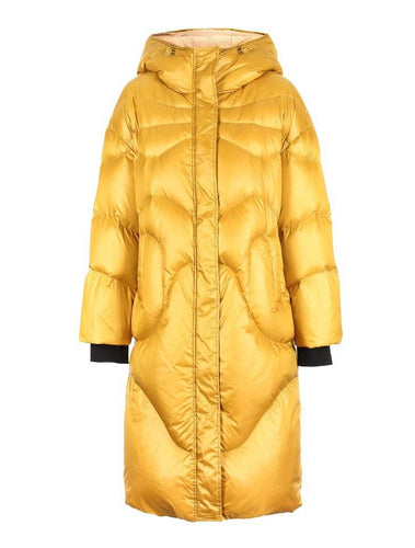2019 New Hooded White Duck Down Oversize Padded Long Down Jacket