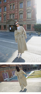 Women Holiday Comfortable Loose Trench Coat Professional Temperament Solid Girls Warm Outdoor Long Trench