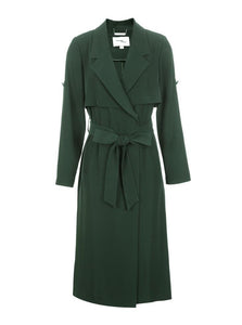 Back Cover Lapel Long Pure Trench Coat
