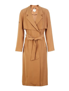 Back Cover Lapel Long Pure Trench Coat
