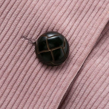 Load image into Gallery viewer, 2019 Pink Corduroy Long Trench Women Coat Belt Tie Autumn Winter Windbreaker Double-breast Coats