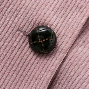2019 Pink Corduroy Long Trench Women Coat Belt Tie Autumn Winter Windbreaker Double-breast Coats