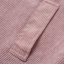 Load image into Gallery viewer, 2019 Pink Corduroy Long Trench Women Coat Belt Tie Autumn Winter Windbreaker Double-breast Coats