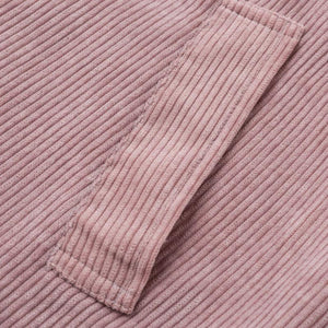 2019 Pink Corduroy Long Trench Women Coat Belt Tie Autumn Winter Windbreaker Double-breast Coats
