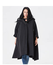 Load image into Gallery viewer, 2019 Trench Coat Women Hooded High Quality Windbreaker Fashion Gothic Long Loose Suitable