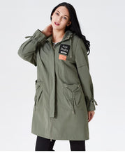 Load image into Gallery viewer, 2019 Trench Coat Spring Female Trench Clothes Classic Hooded Solid Fashion Ukraine Ladies