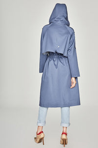 2019 Autumn New Casual Women's Cotton X-Long Hooded Trench Coat