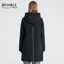 Load image into Gallery viewer, 2019 Spring Autumn Long Women&#39;s Trench Coat Stand Collar Hooded Female Slim Synthetic Women&#39;s Coat