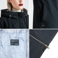 Load image into Gallery viewer, 2019 Spring Autumn Long Women&#39;s Trench Coat Stand Collar Hooded Female Slim Synthetic Women&#39;s Coat