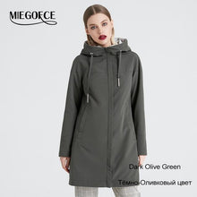Load image into Gallery viewer, 2019 Spring Autumn Long Women&#39;s Trench Coat Stand Collar Hooded Female Slim Synthetic Women&#39;s Coat