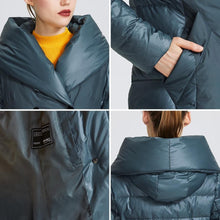 Load image into Gallery viewer, 2019 Women Winter Jacket Coat Unusual Design Sewn From Two Materials Women&#39;s Parkas