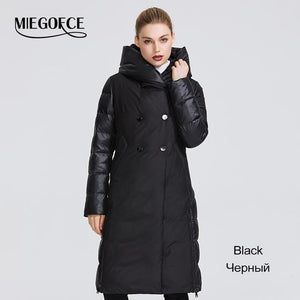 2019 Women Winter Jacket Coat Unusual Design Sewn From Two Materials Women's Parkas