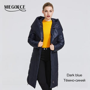 2019 Women Winter Jacket Coat Unusual Design Sewn From Two Materials Women's Parkas