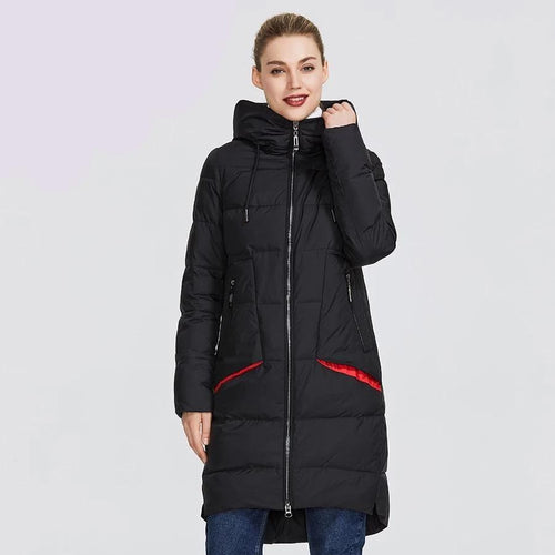 2019 New Winter Women Collection of Coat Knee-Length Parka Women Windproof Women Jacket With Stand-Up Collar and Hood