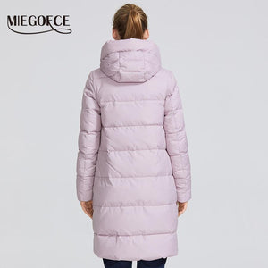 2019 New Winter Women Collection of Coat Knee-Length Parka Women Windproof Women Jacket With Stand-Up Collar and Hood
