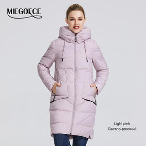 2019 New Winter Women Collection of Coat Knee-Length Parka Women Windproof Women Jacket With Stand-Up Collar and Hood