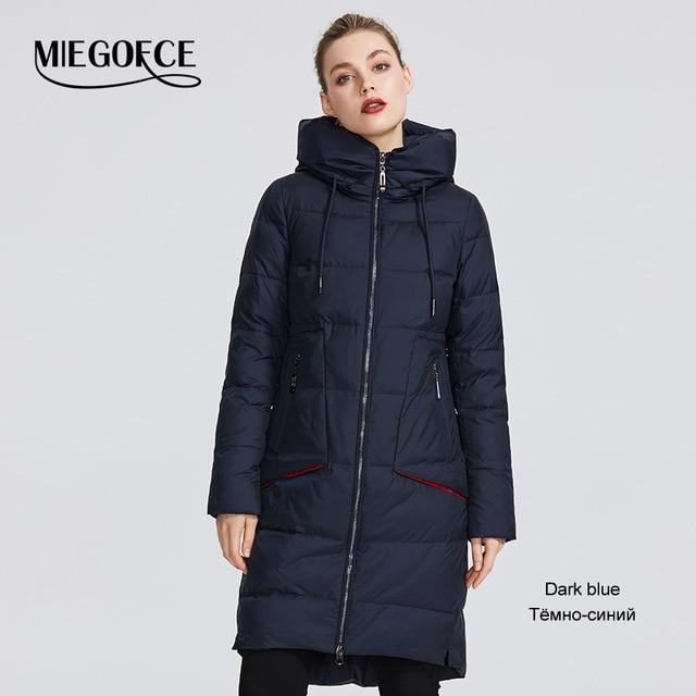 2019 New Winter Women Collection of Coat Knee-Length Parka Women Windproof Women Jacket With Stand-Up Collar and Hood
