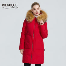 Load image into Gallery viewer, 2019 New Winter Collection Jacket Women Winter Parka With Fur Hood Patch Pocket Women Coat
