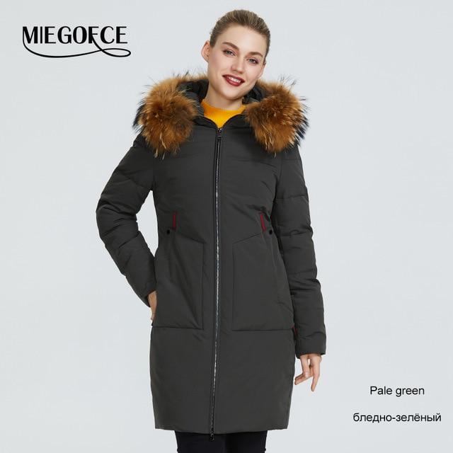 2019 New Winter Collection Jacket Women Winter Parka With Fur Hood Patch Pocket Women Coat
