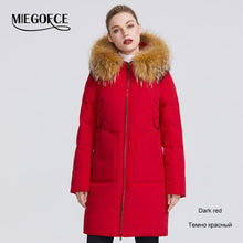 Load image into Gallery viewer, 2019 New Winter Collection Jacket Women Winter Parka With Fur Hood Patch Pocket Women Coat