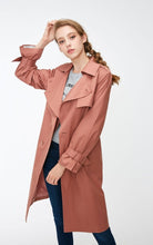 Load image into Gallery viewer, Women&#39;s Straight Fit Two-tiered Lapel Minimalist Trench Coat