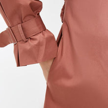 Load image into Gallery viewer, Women&#39;s Straight Fit Two-tiered Lapel Minimalist Trench Coat
