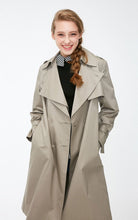 Load image into Gallery viewer, Women&#39;s Straight Fit Two-tiered Lapel Minimalist Trench Coat
