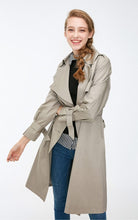 Load image into Gallery viewer, Women&#39;s Straight Fit Two-tiered Lapel Minimalist Trench Coat