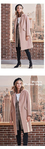 2019 Autumn Winter Women Wool Coat New Women's Embroidered Woolen Coat