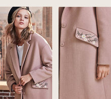 Load image into Gallery viewer, 2019 Autumn Winter Women Wool Coat New Women&#39;s Embroidered Woolen Coat