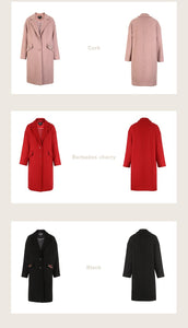 2019 Autumn Winter Women Wool Coat New Women's Embroidered Woolen Coat