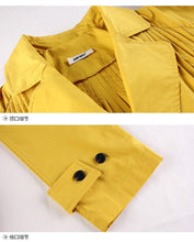 Load image into Gallery viewer, 2019 Loose Notched Full Sleeve Simple Fold Patchwork Thin Type Jacket