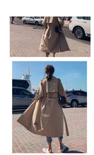 Load image into Gallery viewer, 2019 Autumn Women Long Trench Coat With Belt Turn Down Collar Clothes Long Coat Trench Femme