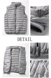 Winter New Men White Duck Down Vest Ultralight Sleeveless Vest Jacket