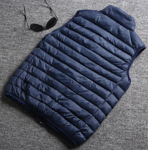 Winter New Men White Duck Down Vest Ultralight Sleeveless Vest Jacket